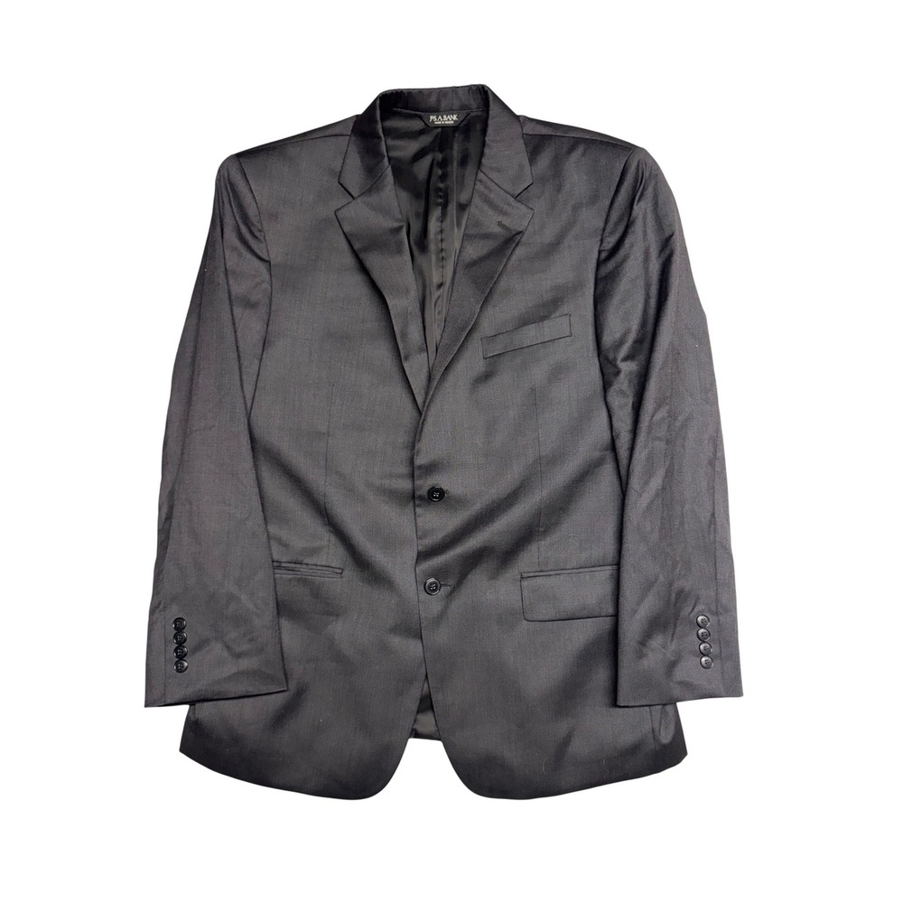 Jos A Bank Travelers Collection Mens 43R Blazer Gray Wool Tailored Fit Jacket